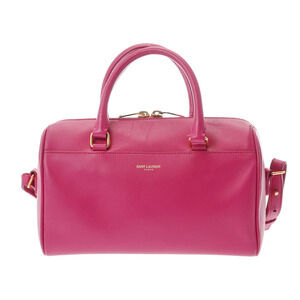 SAINT LAURENT Baby Duffle Bag Pink Leather